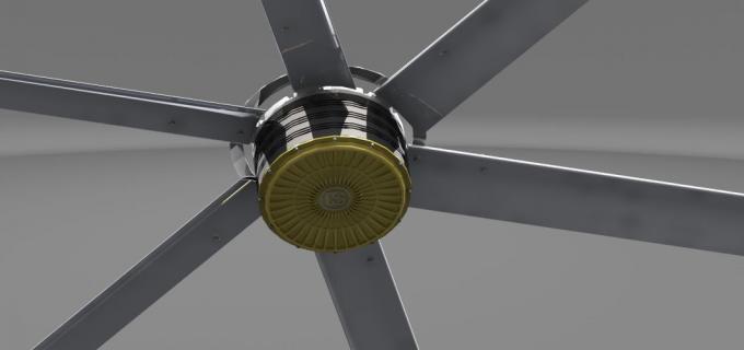 fã de ventilação industrial de Hvls com o motor de Pmsm para a economia de energia e refrigerar de ar