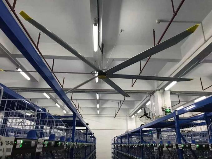 O fã de teto industrial de poupança de energia grande de Hvls Pmsm esgota o grande fã para refrigerar e ventilação de ar na agricultura
