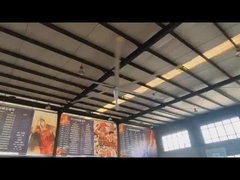 Ventilador HVLS industrial de grande fluxo de ar de 7,3 m com motor PMSM e função de poupança de energia