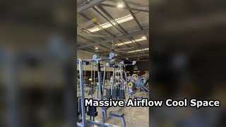 Veja a demonstração de ventiladores de 6 lâminas de 16 pés e 5,0 m de alto volume e baixa velocidade