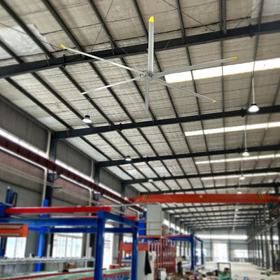 Bom preço. Potentes ventiladores de tecto HVLS de 7,3m 24FT PMSM para arrefecimento de ar em oficinas e armazéns on-line