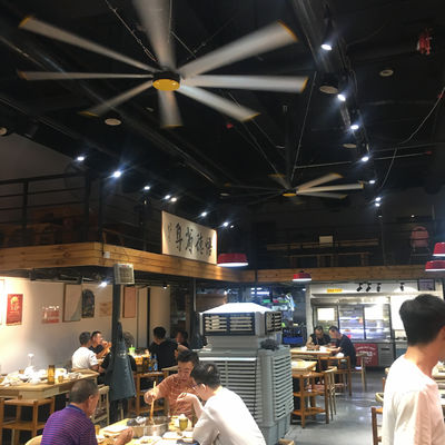 Bom preço. As lâminas de liga Al-Mg 2.4m 8FT PMSM HVLS Ventiladores para refrigeração de ar em restaurantes e food court on-line