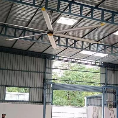Bom preço. 5.0m 16FT Magnético Permanente Motor Síncrono Gigante Ventilador de Tecto de Armazém Sliver Cinza ODM Suporte Personalizado on-line