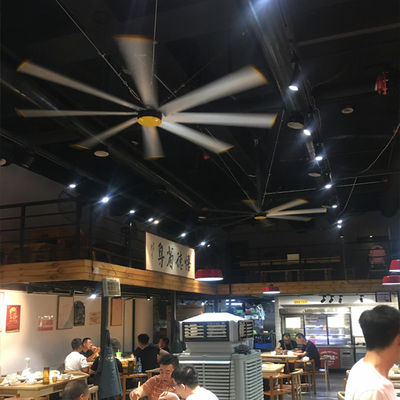 Bom preço. Ventilador de ventilação industrial sem escova de 8FT Sliver Grey para restaurantes on-line
