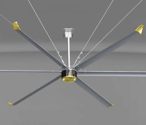 Bom preço. Grandes ventiladores industriais de teto com motor sem engrenagem de ímã permanente de poupança de energia e ventilador de alumínio HVLS on-line