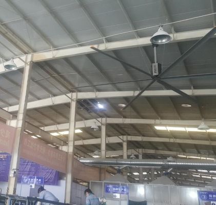 Bom preço. 1.5kw Motor Ventilador de teto industrial HVL grande com 7,3 metros de diâmetro e tipo de corrente elétrica AC on-line